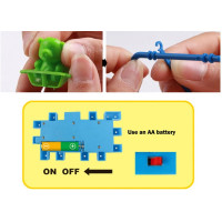 81 stykker elektriske 3D puslesæt mekanisk tandhjul byggesæt plastik 