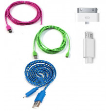 Lightning Stof USB Oplade- og Datakabel - 3m 