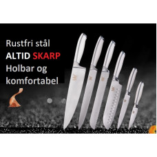 Professionelt Køkken Kniv Sæt i Rustfrit Stål 