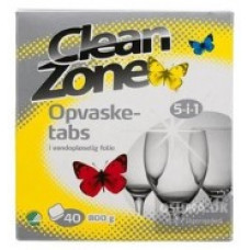 Opvasketabs clean zone 5i1 40stk