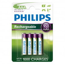 Philips Genopladelige AAA batterier - 4 stk